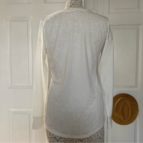 Modern Canvas long sleeve white Christmas Holidays Shirt Christmas Trees Small - Picture 3 of 8